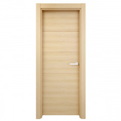 Puerta de interior abatible ciega maciza melamina Line Berna roble miel apertura izquierda cerco de 7x3 anchura 72.5cm