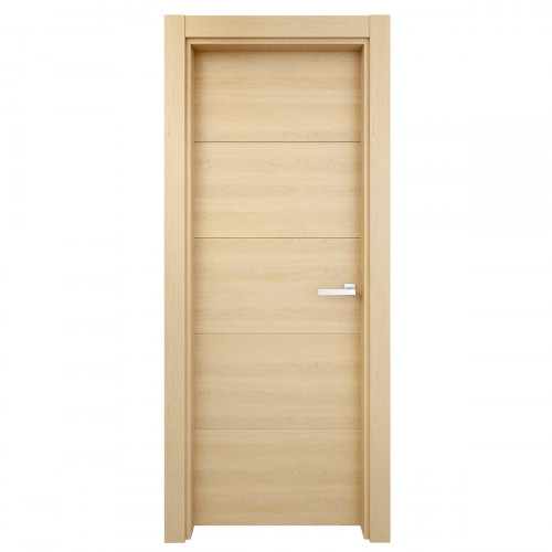 Puerta de interior abatible ciega maciza melamina Line Berna roble miel apertura izquierda cerco de 7x3 anchura 72.5cm