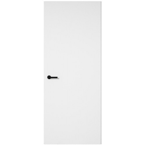 Puerta de interior abatible enrasada ciega hueca lacada Bari blanco apertura derecha cerco de 35 x 30 anchura 72.5cm