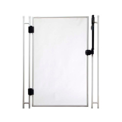 Puerta de seguridad para piscinas de aluminio blanco 125x100 cm