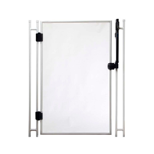 Puerta de seguridad para piscinas de aluminio blanco 125x100 cm