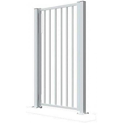Puerta para piscina acero 100x110 cm blanco