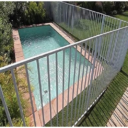 Puerta para piscina acero 100x110 cm blanco