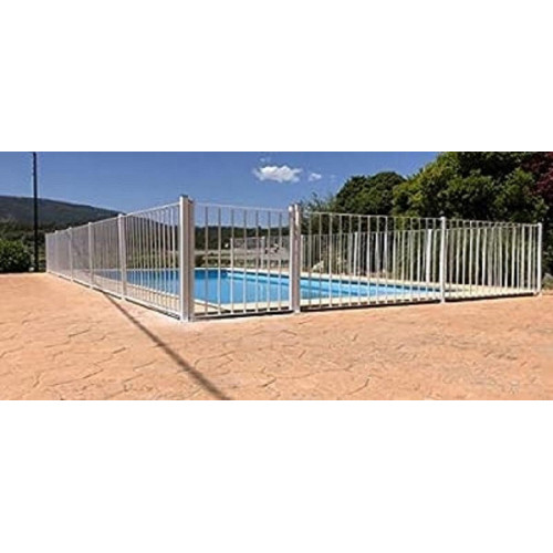 Puerta para piscina acero 100x110 cm blanco