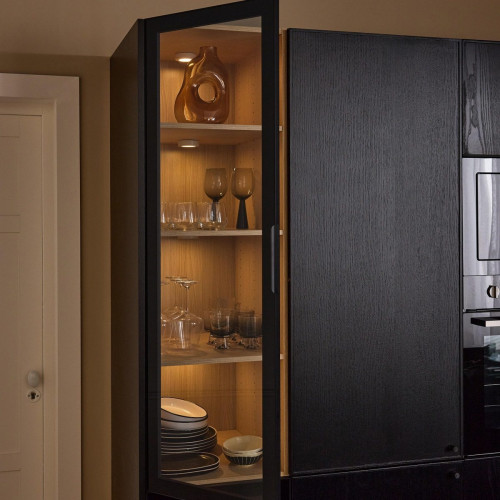 Puerta vitrina para mueble de cocina Samara H 137.6 x L 45 cm