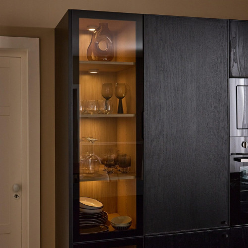 Puerta vitrina para mueble de cocina Samara H 137.6 x L 45 cm
