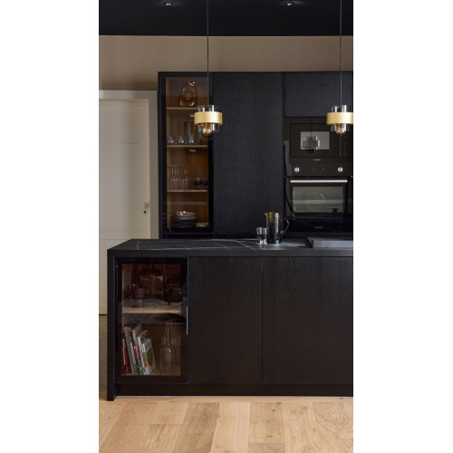 Puerta vitrina para mueble de cocina Samara H 137.6 x L 45 cm
