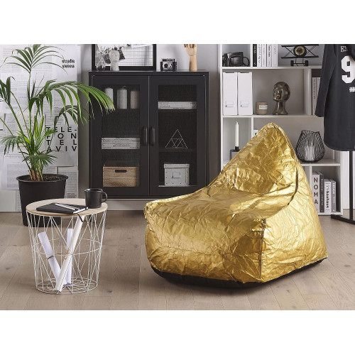 Puf cojín 200 L DROP 63 cm 75 cm Dorado