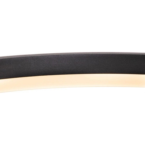 QAZQA Lámpara colgante negra 60cm con LED dimmer