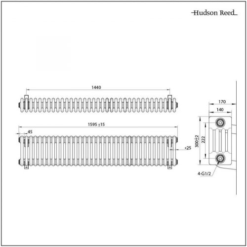 Radiador con Columnas Horizontal