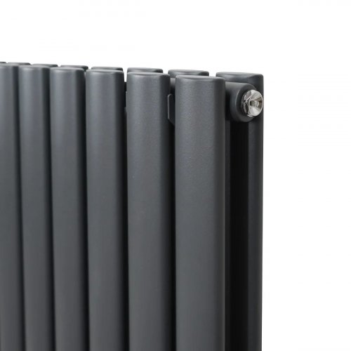Radiador De Columna Ovalada - 600mm x 600mm - Gris Antracita