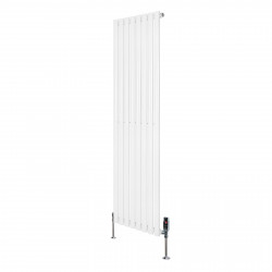Radiador de Columna Simple Ovalado y Válvulas – 1600 mm x 480 mm – Blanco