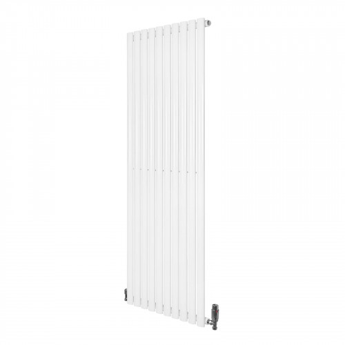Radiador de Columna Simple Ovalado y Válvulas – 1600 mm x 600 mm – Blanco