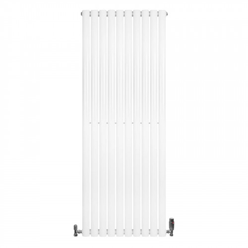 Radiador de Columna Simple Ovalado y Válvulas – 1600 mm x 600 mm – Blanco