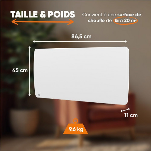 Radiador eléctrico Bestherm de inercia seca cerámica 2000 W aria