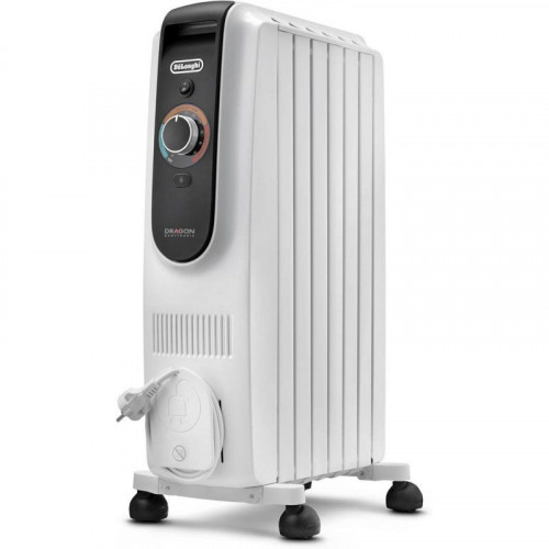 Radiador Eléctrico DeLonghi TRD50615 1500W compacto con termostato programable y ruedas Smart Set