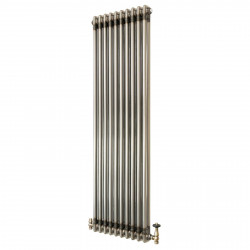 Radiador Tradicional de 2 Columnas y Válvulas - 1500 x 470mm - Metal Crudo
