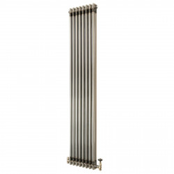 Radiador Tradicional de 2 Columnas y Válvulas - 1800 x 380mm - Metal Crudo