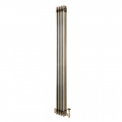 Radiador Tradicional de 3 Columnas y Válvulas - 1800 x 200mm - Metal Crudo