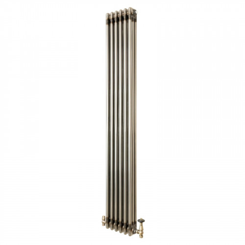Radiador Tradicional de 3 Columnas y Válvulas - 1800 x 290mm - Metal Crudo