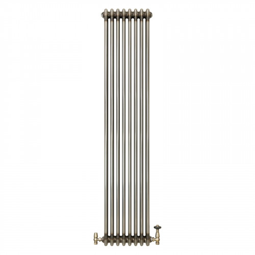 Radiador Tradicional de 3 Columnas y Válvulas - 1800 x 380mm - Metal Crudo