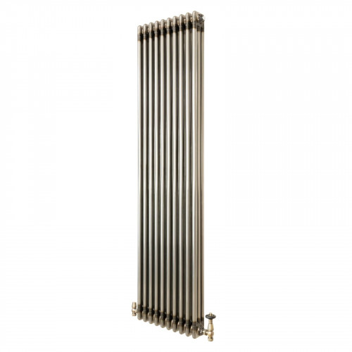 Radiador Tradicional de 3 Columnas y Válvulas - 1800 x 470mm - Metal Crudo