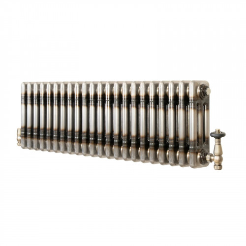 Radiador Tradicional de 3 Columnas y Válvulas - 300 x 1010mm - Metal Crudo