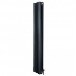 Radiador Tradicional de 4 Columnas y Válvulas – 1800 x 290 mm – Gris Antracita