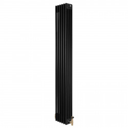 Radiador Tradicional de 4 Columnas y Válvulas – 1800 x 290 mm – Negro