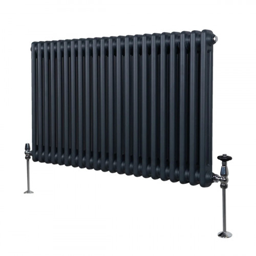 Radiador Tradicional Horizontal de 2 columnas - 600 x 1012 mm - Gris Antracita