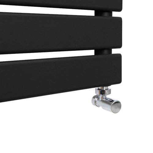 Radiadores Toalleros de panel plano – 1200mm x 450mm – Negro