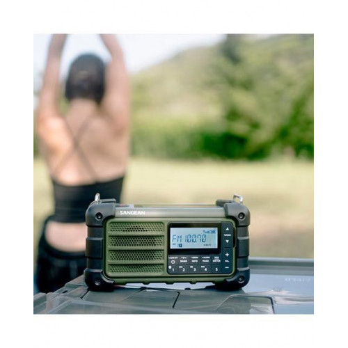 Radio de Emergencia Recargable Sangean MMR99 Forest Green Verde