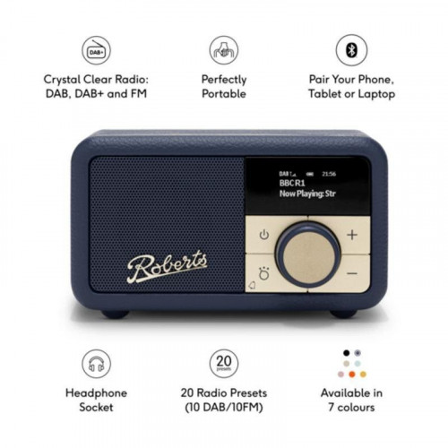 Radio Portátil Roberts Revival Petite 2 DAB+ FM Azul