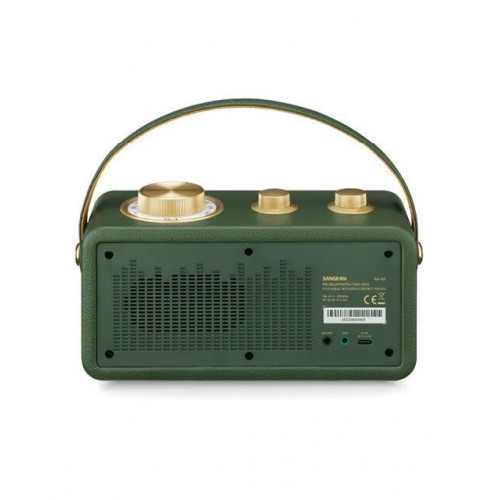 Radio portátil Sangean SRA101FG FM, Bluetooth Verde / Dorado
