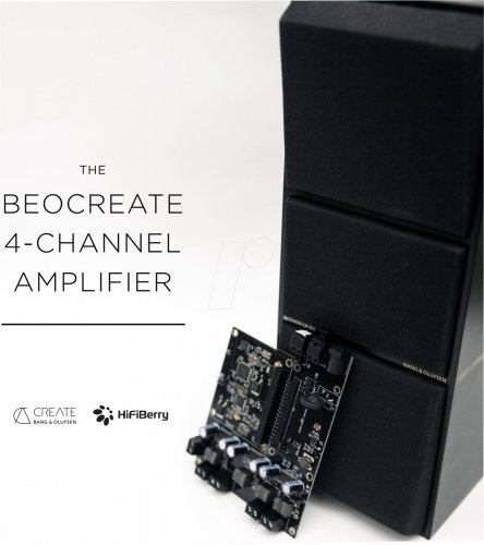 RASPBERRY PI SHIELD - Beocreate amplificador de 4 canales