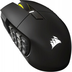 Ratón Corsair inalámbrico Scimitar ELITE WL SE. 33000 DPI 16 botones Key Slider RGB 150h batería Negro