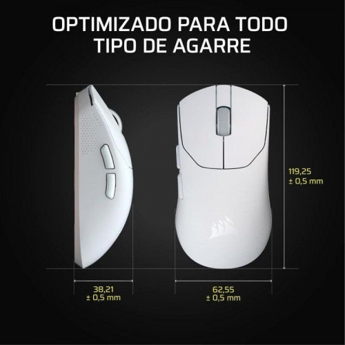 Ratón Corsair Sabre v2 Pro Ultralight Wireless 33000DPI 8000Hz Blanco 36g 70h Batería
