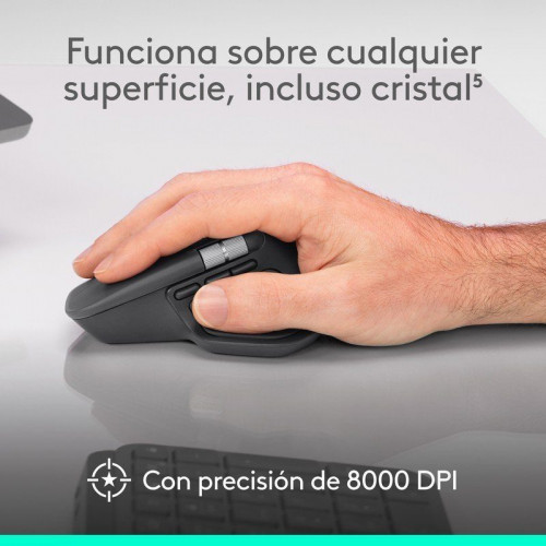Ratón Logitech MX Master 4 Inalámbrico RF + Bluetooth 8000 DPI Grafito 8 Botones Ergonomía