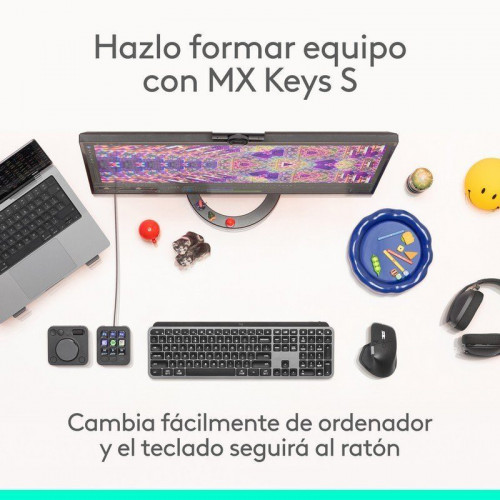 Ratón Logitech MX Master 4 Inalámbrico RF + Bluetooth 8000 DPI Grafito 8 Botones Ergonomía