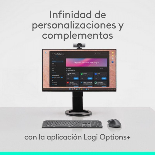 Ratón Logitech MX Master 4 Inalámbrico RF + Bluetooth 8000 DPI Grafito 8 Botones Ergonomía