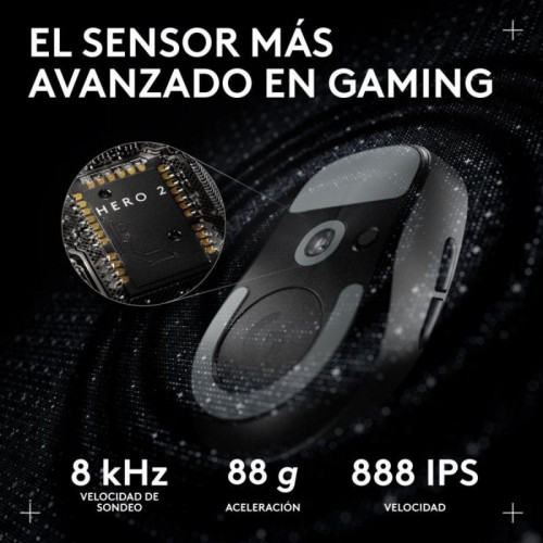 Ratón Logitech PRO X Superlight 2c Inalámbrico 44000 DPI Negro 5 Botones USB-C