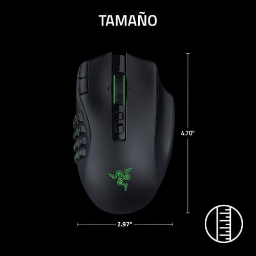 Ratón Razer Naga V3 Pro Bluetooth Radiofrecuencia 30000 DPI Negro Botones programables