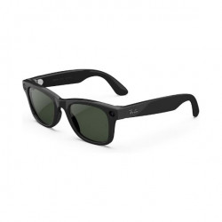Ray-Ban Gafas IA – Ray-Ban Meta Wayfarer (Gen 2), Negro Brillante, Lentes Transitions® en Verde Grafito, Talla estándar (50-22) – Solo abierto