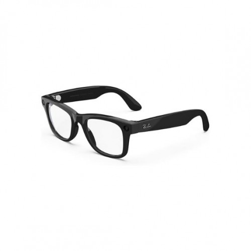 Ray-Ban META RW 4006 WAYFARER Gen 1 Gafas de sol unisex color Negro Brillante Lentes Transparentes (50-22)