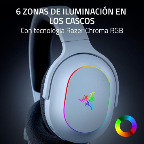 Razer Barracuda X Chroma Auriculares Gaming Inalámbricos 2.4GHz/Bluetooth Blancos