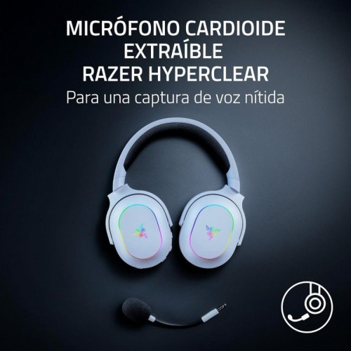 Razer Barracuda X Chroma Auriculares Gaming Inalámbricos 2.4GHz/Bluetooth Blancos