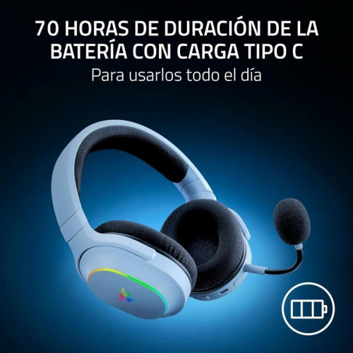 Razer Barracuda X Chroma Auriculares Gaming Inalámbricos 2.4GHz/Bluetooth Blancos