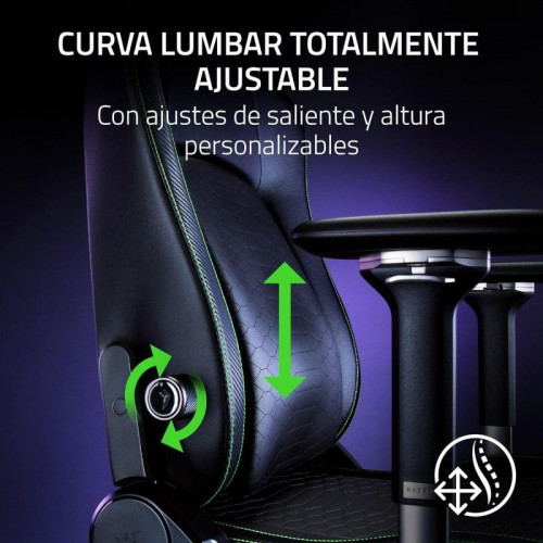 Razer Iskur V2 Padded Seat Silla Gaming Negra/Verde
