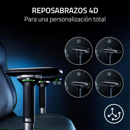 Razer Iskur V2 Padded Seat Silla Gaming Negra/Verde