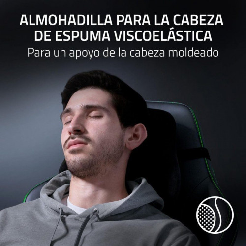 Razer Iskur V2 Padded Seat Silla Gaming Negra/Verde